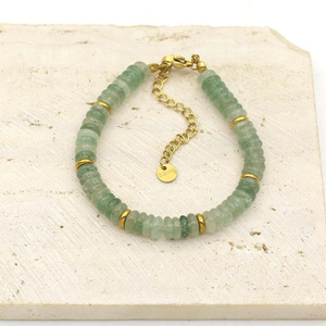 Bracelet en pierres naturelles bohèmes pour la guérison métaphysique, bijoux en acier inoxydable pour les promotions de la fête des mères - Product Image 6