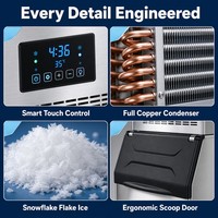 Machine à glace en flocons de 60 kg, 150 kg, 300 kg, 500 kg, 1000 kg pour usage quotidien, idéale pour buffets, KTV, laboratoires, supermarchés, OEM