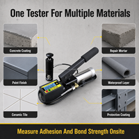 Medidor de Adhesión Hidráulico Portátil Recargable Digital de 10KN para Control de Calidad de Pintura, Concreto y Azulejos
