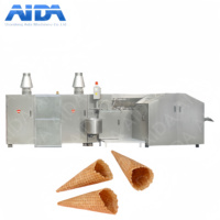 Ligne de production entièrement automatique de cornets à glace en sucre, machine à gaufres, machine à fabriquer des cornets de crème glacée au chocolat