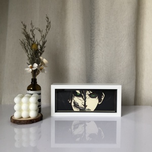 Lampe de nuit de bureau, lampe en papier sculpté d'anime, ornements, lampe en papier découpé, ombre, lampe <span class=keywords><strong>japonaise</strong></span> <span class=keywords><strong>manga</strong></span>, cadre photo, boîte à lumière - Product Image 3