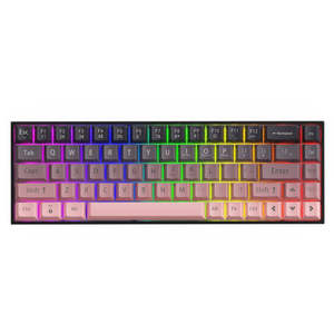 <span class=keywords><strong>Teclado</strong></span> Mecánico Compacto con Cable AJAZZ AK680 Original, 68 Teclas Intercambiables en Caliente con Retroiluminación Multicolor y Amortiguación de Espuma EVA - Product Image 2