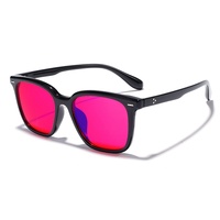 Lunettes QSKY carrées en TR90 avec verres rouge-orange 99 %, anti-lumière bleue, anti-fatigue, pour le jeu sur ordinateur et favorisant le sommeil