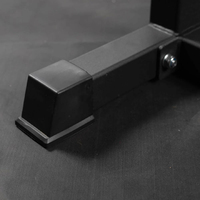 Machine à développer les mollets Tellus réglable et durable, presse à jambes, entraînement musculaire, équipement de musculation en acier noir, charge de plaques universelle