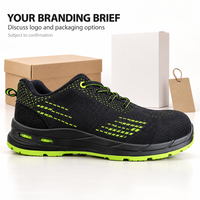Chaussures de sécurité à embout composite personnalisées EN ISO 20345 avec tige en Fly Knit et semelle intermédiaire anti-perforation en Kevlar pour le travail en entrepôt