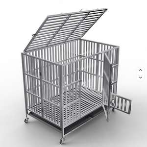 Chenil pliable de luxe de style classique en acier inoxydable pour petits animaux, avec bouton filaire, emballé pour la vente aux <span class=keywords><strong>Philippines</strong></span> - Product Image 2