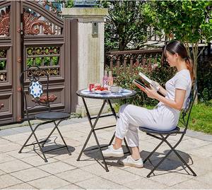 Balcon extérieur cour loisirs pliant mosaïque <span class=keywords><strong>table</strong></span> et chaise extérieur jardin <span class=keywords><strong>terrasse</strong></span> <span class=keywords><strong>petite</strong></span> <span class=keywords><strong>table</strong></span> à thé <span class=keywords><strong>table</strong></span> et chaise - Product Image 5