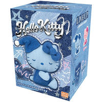 Officiel TOPTOY Breloque de sac en peluche Kitty style denim, Boîte mystère pour décoration de sac à dos, Cadeau, Collection pour fans, Surprise à déballer