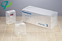 Boîtes d'emballage transparentes en plastique PET thermoformé personnalisables, matériaux recyclés, boîtes d'emballage carrées imprimées UV