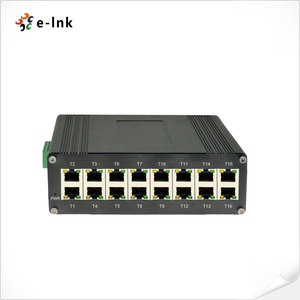<span class=keywords><strong>Switch</strong></span> Industriale E-link LNK-IMC016GP a <span class=keywords><strong>16</strong></span> Porte Gigabit PoE+ su Guida DIN in Lega di Alluminio, 40Gbps 480W 30W per Porta, Sicuro e Wireless - Product Image 1