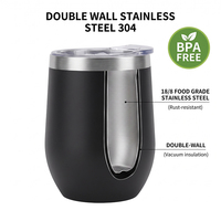Bouteille d'eau écologique en acier inoxydable 304 en forme d'œuf, gobelet à vin isotherme réutilisable, couvercle anti-fuite, service personnalisé