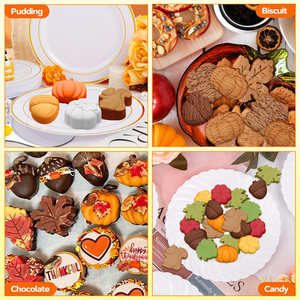 Moule en silicone pour la récolte <span class=keywords><strong>d</strong></span>'<span class=keywords><strong>automne</strong></span>, en forme de citrouille et de <span class=keywords><strong>feuille</strong></span> <span class=keywords><strong>d</strong></span>'érable, pour chocolat, fondant, gâteaux, outils de pâtisserie pour Thanksgiving et Halloween - Product Image 5