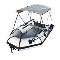 Bateau de pêche gonflable PVC Pedal Patrol 300 personnalisé avec logo d'usine, en aluminium durable