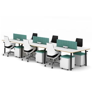 High Quality Modern 1-6 Office Desk Screen Partition Modular Workstation Call Center Features for Hospitals Schools Workshops - Product Image 2