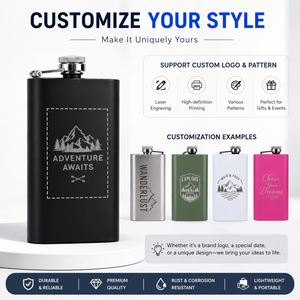 Gourde à liqueur portable en acier inoxydable de 140 ml (5 oz) avec logo personnalisé, idéale pour le camping - Product Image 5