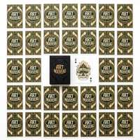 Cartas de Juego Personalizadas Art Nouveau, Baraja de Papel Negro con Relieve Profundo y Lámina Plateada para Regalos y Eventos