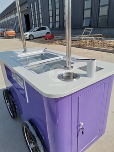 Chariot de vente ambulante pour glaces, équipement de présentation, armoire réfrigérée, congélateur, chariot à gelato, chariot à glaces, chariot à pousser à la main - Product Image 4