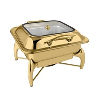 Ensemble d'ustensiles de cuisine or restauration commerciale bougie marmite chauffante électrique chauffe-plat présentoir buffet alimentaire réchauffeur