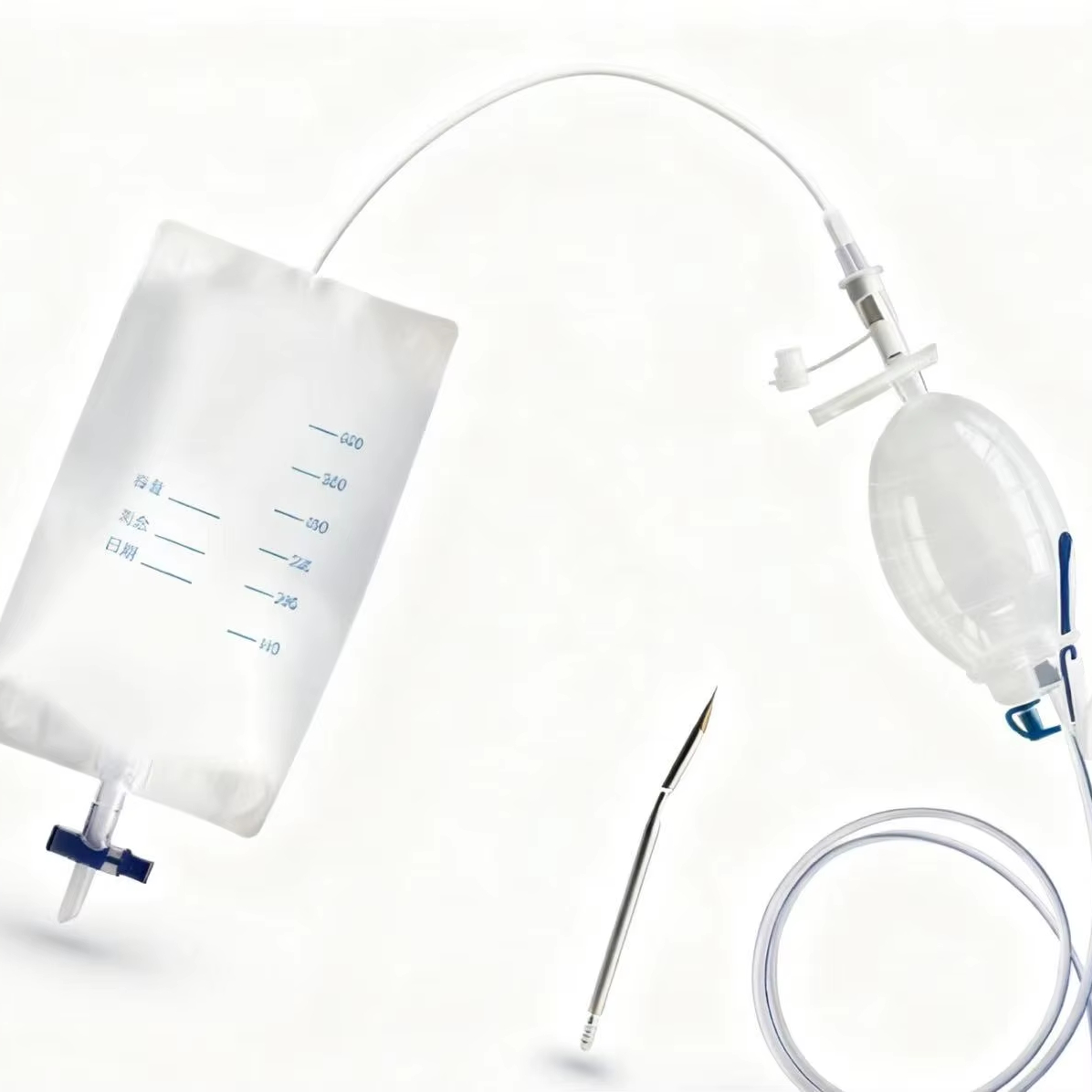 Hot Sale Disposable External Drainage Catheter Set with Needle Ethylene Oxide Sterilized Class III Medical Device