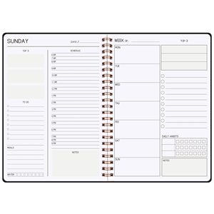 <b>2023</b> Undated Weekly Spiral PVC Notebook Goal <b>Planner</b> for Gift Planning - Product Image 1
