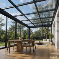 Serre en verre préfabriquée Mexin en aluminium pour véranda, jardin, patio et enclos de piscine
