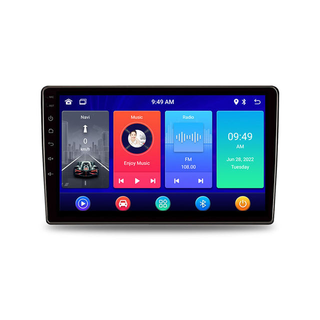 Universal Android Car Radio 7/9/10.1" Touch Screen Built-in 2DIN GPS Navigation WiFi for FM Carplay Hi-Res Audio Mirror