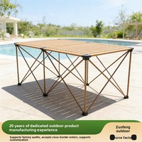 Table pliante rectangulaire en alliage d'aluminium pour l'extérieur, légère et portable, idéale pour le camping, les loisirs et les barbecues