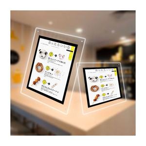 Agent <span class=keywords><strong>immobilier</strong></span> vitrine affichage simple face cristal lumière LED affiche cristal acrylique LED boîte à lumière - Product Image 2