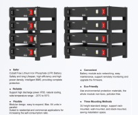 Batería de Litio para Almacenamiento de Energía Deye ESS SE-G10.2-B 51.2V 200Ah 10.24kwh para Sistema de Energía Solar