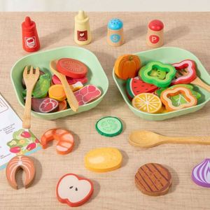 Juego de Cocina de Juguete para Niños con Sartenes, Frutas y Verduras, Juguete Educativo, Regalo para Niños y Niñas, Juego de Imitación - Product Image 1