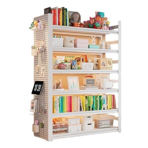 Estantería Three Arrows de 5 niveles, blanca, con panel trasero, para uso en el hogar, sala de estar o dormitorio. - Product Image 5