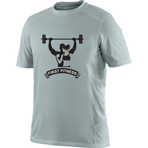 High Quality Custom Logo Slim Fit Short Sleeve Round Neck Muscle Bodybuilding Character Knitted Casual T <b>Shirt</b> - Product Image 1