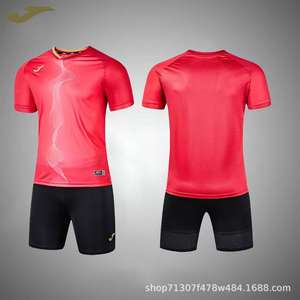 2025 Yaz Hızlı Kuruyan Nefes Alabilen Futbol Forması Takımı Erkek Yeni Yetişkin Antrenman Üniforması Çizgili Renk Bloklu Bisiklet Yaka Futbol Giysisi - Product Image 6