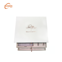 Boîte à glissière en carton avec doublure en éponge satinée, gaufrage à chaud doré, emballage rigide pour parfums, vêtements, bijoux, montres, coffrets cadeaux de luxe
