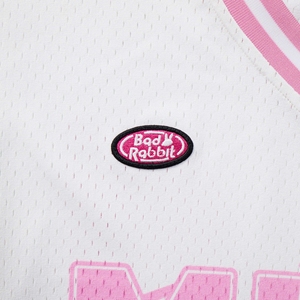 Camiseta Deportiva <span class=keywords><strong>de</strong></span> Manga Corta en Jersey Rosa Lechoso, Tejido <span class=keywords><strong>de</strong></span> Malla Ligero, Estilo Urbano Deportivo <span class=keywords><strong>de</strong></span> Bad Rabbit Club - Product Image 4