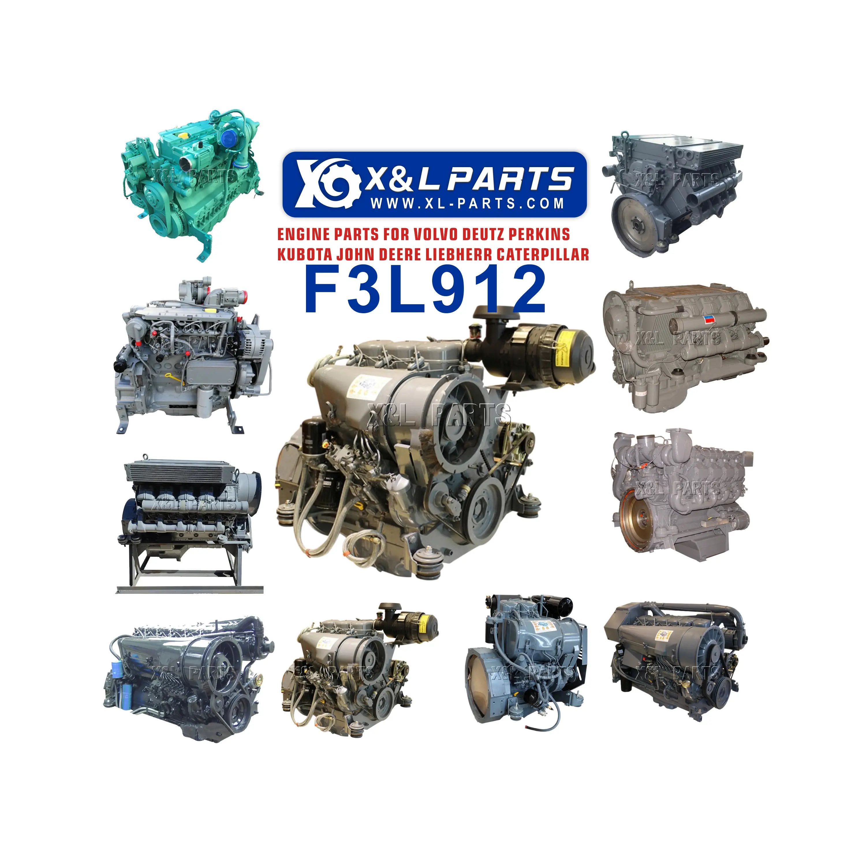 X & L F3L912 Motor Diesel Refrigerado a Ar 3 cilindros de refrigeração a ar motor diesel F3L912 Para Deutz