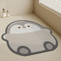 Tapis de salle de bain super doux en PVC moderne, antidérapant, résistant aux taches, absorbant l'eau, lavable en machine, séchage rapide, pour la maison et l'hôtel
