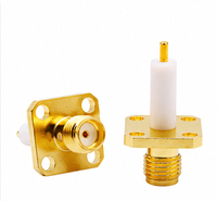 Conector RF SMA-KFD22 SMA Hembra de Montaje en Brida, 50 Ohmios, DC-6GHz, Conector Coaxial para Antena y Comunicación Inalámbrica