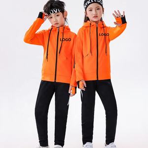 Último diseño personalizado entrenamiento Jogging desgaste hombres niños naranja fútbol chándal conjunto logotipo personalizado pista Jogging traje - Product Image 6
