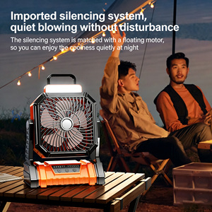 Rechargeable Foldable Bladeless Camping With Led <b>Light</b> Usb Power Bank 4 Speeds Portable Outdoor Fan for Tent Hiking Car Use - Product Image 2