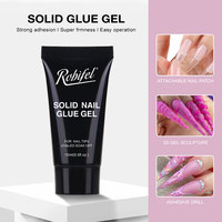 Robifel Gel de colle à ongles solide sans HEMA à séchage rapide sans bulles pour strass ongles à presser et conseils végétaliens