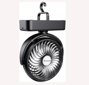 Ventilateur rechargeable à piles avec crochet de suspension pour <span class=keywords><strong>tente</strong></span>, voiture, camping-car, situations d'urgence et pannes de courant - Product Image 4