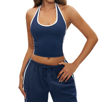 Soutien-gorge de sport personnalisé bicolore, débardeur de sport dos nu grande taille pour femme, idéal yoga