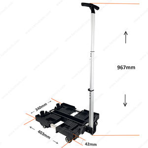 Carretilla de Plataforma Plegable Ligera y Silenciosa de 4 Ruedas, Carro de Transporte Plegable, Carro de Mano Plegable, Utilizado para Cajas de Herramientas Apilables - Product Image 2