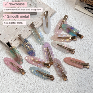 Barrettes à <span class=keywords><strong>cheveux</strong></span> françaises en acétate, clips de <span class=keywords><strong>maquillage</strong></span> sans pli, barrettes personnalisées avec logo, pinces à franges, barrettes à <span class=keywords><strong>cheveux</strong></span> sur mesure - Product Image 4