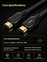 Ultra 4K untuk Kabel 60Hz 24K Berlapis Emas Kontak Koaksial PVC HDTV dengan Ethernet untuk Home Theater PC DVD TV Monitor