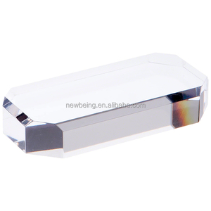 OEM透明定制接待台标牌可定制亚克力立方体块，用于展览空白亚克力办公桌铭牌 - Product Image 6