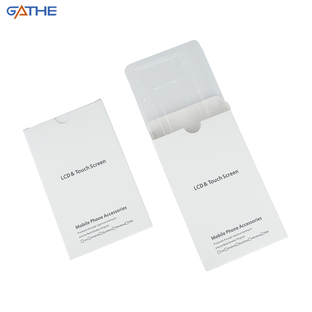 Custom Logo White Cardboard Box With Blister Tray for Moilbe Phone Accessories Tempered Glass Screen Protector Box Packaging