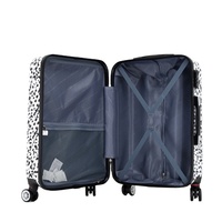 Valise personnalisée pour filles en ABS PC 2026, imprimé léopard, bagages à roulettes, sacs de voyage, ensemble de valises