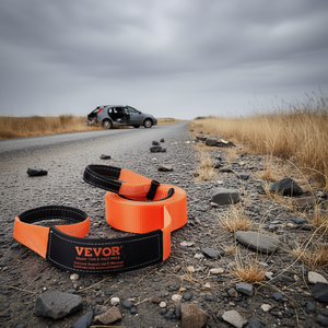 Sangle de remorquage d'urgence Vevor 20 pieds 36000 lb, câble de remorquage de voiture robuste en nylon orange - Product Image 2